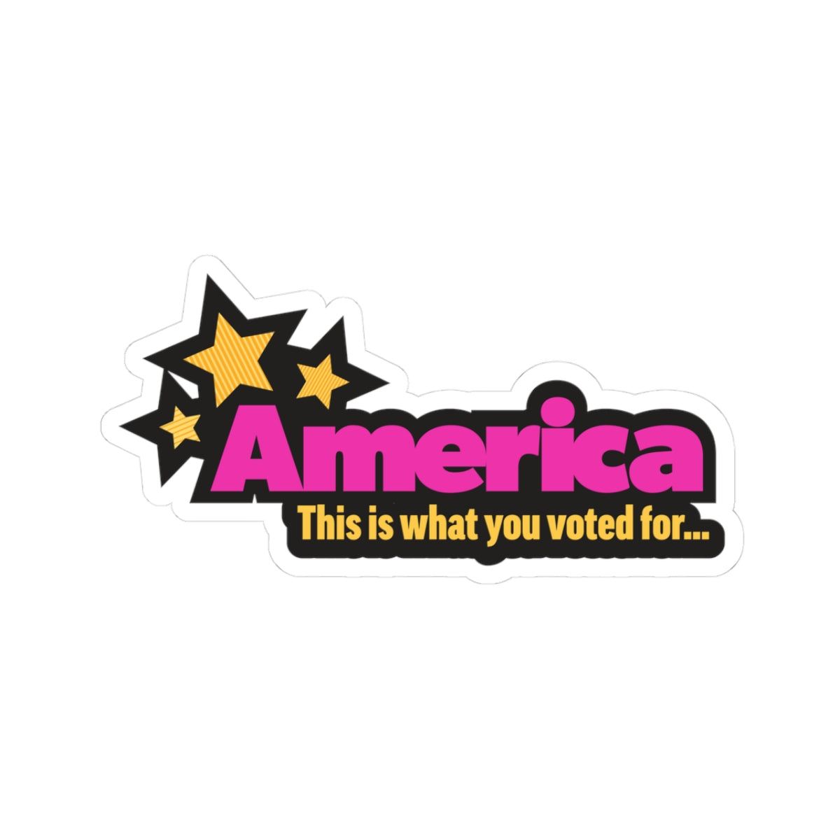 Vote for America Kiss-Cut Stickers, Political Sticker, Laptop Decal, USA Pride, Election Day Decor, Gift for Activists