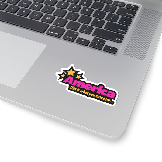 Vote for America Kiss-Cut Stickers, Political Sticker, Laptop Decal, USA Pride, Election Day Decor, Gift for Activists