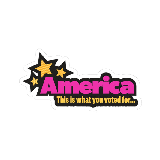 Vote for America Kiss-Cut Stickers, Political Sticker, Laptop Decal, USA Pride, Election Day Decor, Gift for Activists